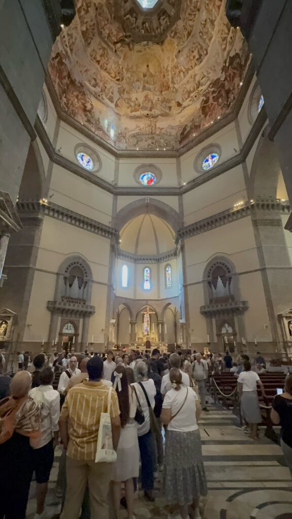 The vaulted interior of a church in Florence